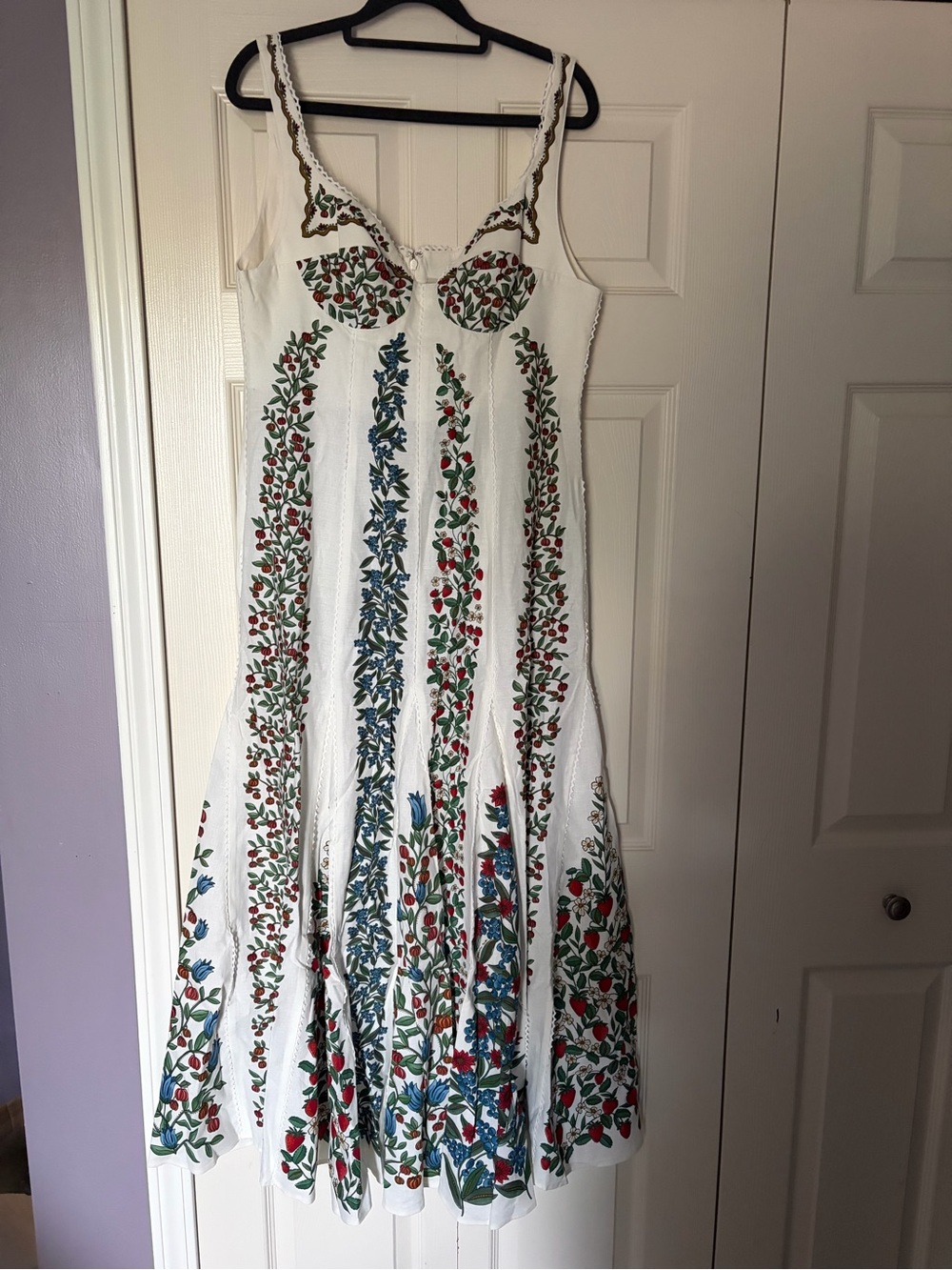 Farm Rio Fruit Beauty Linen Blend Maxi Dress - Picture 8 of 11